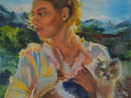Femme-au-chat